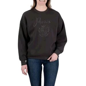 State of Mine Women's Paris Sweatshirt Size L Dark Grey 2 Small Spots See Pics